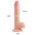 Lovetoy dildo ar piesūcekni, realistisks, 21 cm, miesas krāsas