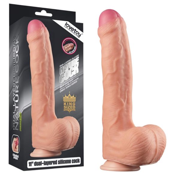 Lovetoy Dabis Samtainais 28cm - dzīvespriecīgs dubultkārējais dildo