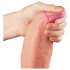 Lovetoy realistisks dildo ar dubulto slāni 28 cm miesas krāsā