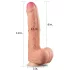 Lovetoy realistisks dildo ar dubulto slāni 28 cm miesas krāsā