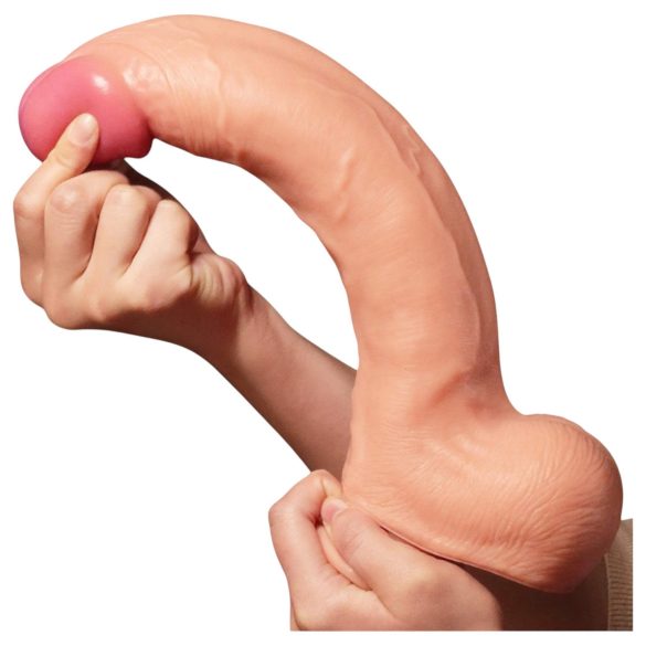 Lovetoy dildo ar diviem slāņiem, realistisks, 30cm, naturāls