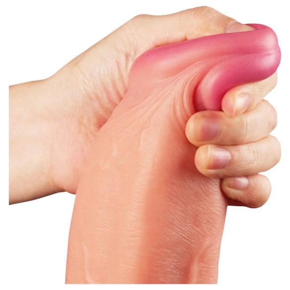 Lovetoy dildo ar diviem slāņiem, realistisks, 30cm, naturāls