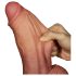 Lovetoy - divslāņu reālistisks dildo 26cm gaišā krāsā