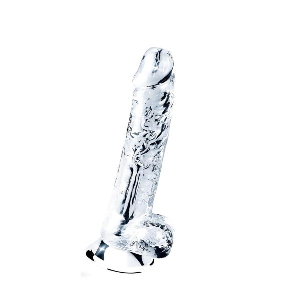 Lovetoy Flawless Clear piesūceknis dildo - 19cm (caurspīdīgs)