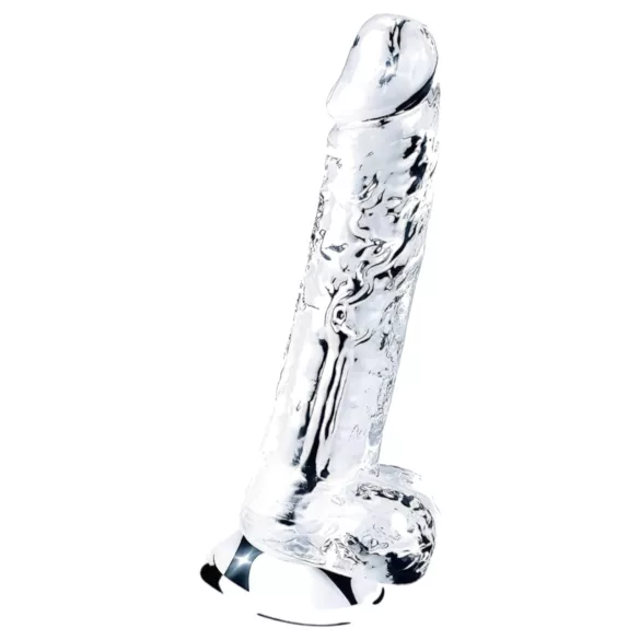 Lovetoy Flawless Clear - dildo ar piesūcekni 19 cm caurspīdīgs