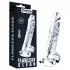 Lovetoy Flawless Clear - dildo ar piesūcekni 19 cm caurspīdīgs