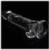Lovetoy Flawless Clear - dildo ar piesūcekni 19 cm caurspīdīgs
