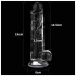 Lovetoy Flawless Clear - dildo ar piesūcekni 19 cm caurspīdīgs