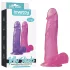 Lovetoy dildo ar piesūcekni jelly materiāls 20 cm rozā