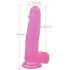 Lovetoy Jelly Studs piesūcekņa dildo - 20 cm (rozā)
