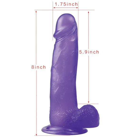 Lovetoy dildo ar piesūcekni 20 cm violets