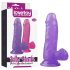 Lovetoy Jelly Studs - piekļaujams dildo - 15cm (violets)