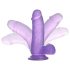 Lovetoy Jelly Studs - piekļaujams dildo - 15cm (violets)