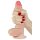 Lovetoy Divslāņu dildo - 18cm (dabīgs)