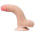 Lovetoy divslāņu dildo ar bīdāmu ādu 18cm naturāls