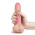 Lovetoy Divslāņu dildo - 18cm (dabīgs)