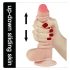 Lovetoy Divslāņu dildo - 18cm (dabīgs)