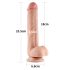 Lovetoy Sliding-Skin - dabīgs divslāņu dildo - 23 cm