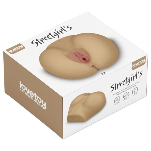 Lovetoy Streetgirl's - mākslīgā vulva un dibens torss (dabīgs)