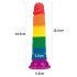 Lovetoy Prider - reālistisks dildo 19cm krāsains