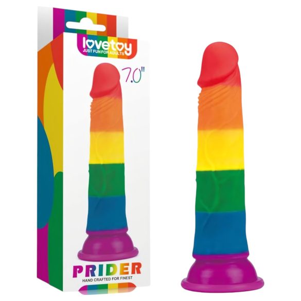 Lovetoy Prider - reālistisks dildo 19cm krāsains