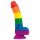 Prider dārgums - reālistiskais dildo (varavīksnes) 19cm