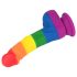 Prider dārgums - reālistiskais dildo (varavīksnes) 19cm