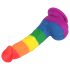 Prider dārgums - reālistiskais dildo (varavīksnes) 19cm