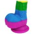 Prider dārgums - reālistiskais dildo (varavīksnes) 19cm