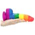 Prider dārgums - reālistiskais dildo (varavīksnes) 19cm