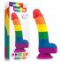 Prider dārgums - reālistiskais dildo (varavīksnes) 19cm