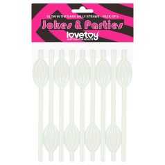 Lovetoy - dzeramā salmiņa ar maksts formu baltā krāsā