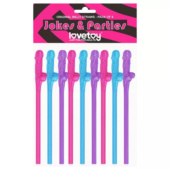Lovetoy - reālistisks dzimumlocekļa salmiņš rozā/zils/violets