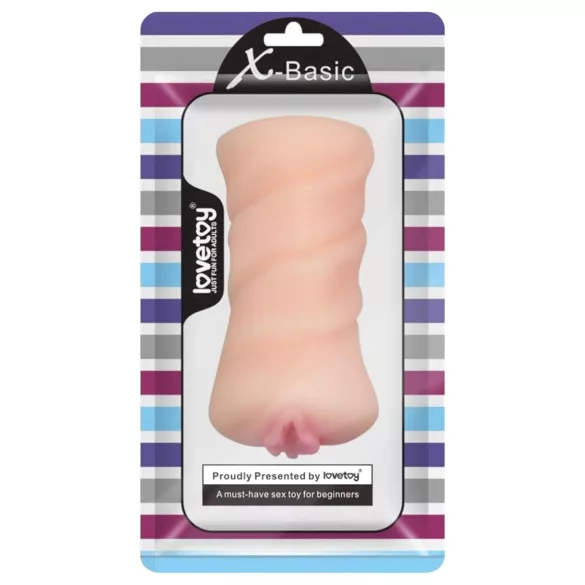 Lovetoy X-Basic - masturbators maksts rotaļlieta naturālā krāsā