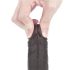 Lovetoy divslāņu dildo ar Sliding-Skin, 18 cm, brūns