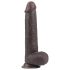 Lovetoy divslāņu dildo 23cm brūns Sliding-Skin