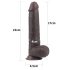 Lovetoy divslāņu dildo 23cm brūns Sliding-Skin
