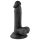 Mr. Rude - lipīgs, sēklinieku, reālistisks dildo - 17cm (melns)