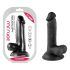Mr. Rude - lipīgs, sēklinieku, reālistisks dildo - 17cm (melns)