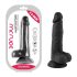 Mr. Rude - reālistisks dildo ar sēkliniekiem un piesūcēju 19cm melns