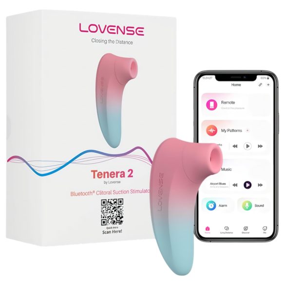LOVENSE Tenera 2 - viedais klitora stimulators (zils-rozā)
