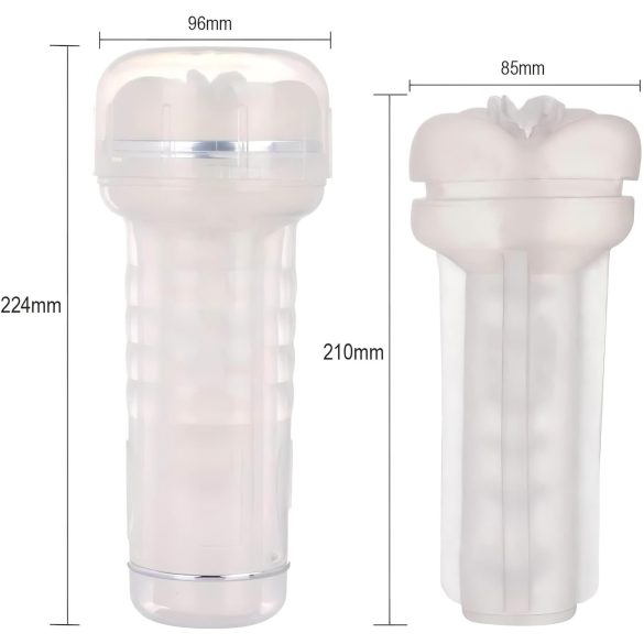 Tracy's Dog kristāla masturbators ar reālistisku maksti, caurspīdīgs