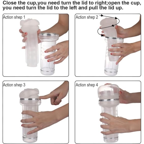 Tracy's Dog kristāla masturbators ar reālistisku maksti, caurspīdīgs