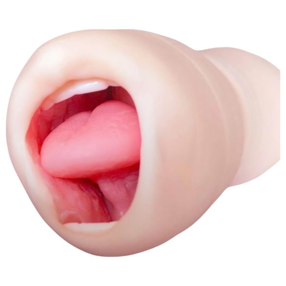 Tracy's Dog kauss - reālistisks mākslīgais mutvārdu stimulators ar zobiem (neitrāls)
