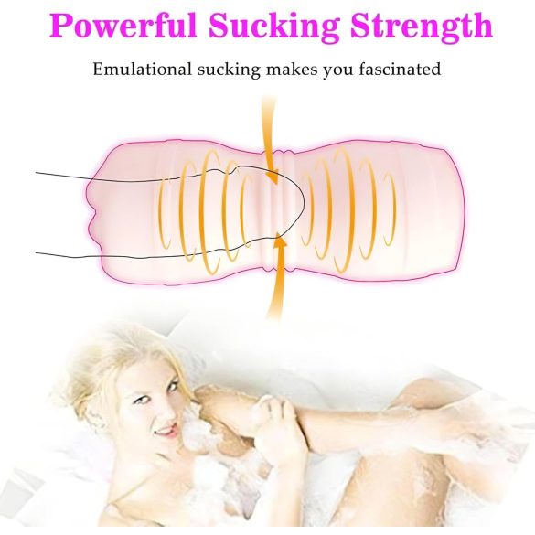 Tracy's Dog masāžas kauss vīriešiem, reālistiska mute ar zobiem, dabīgā krāsa