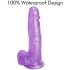 Tracy's Dog dildo ar sēkliniekiem un piesūcekni, violets, 20 cm