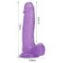Tracy's Dog Jelly 8 - piesūcekņa dildo ar sēkliniekiem (violets)