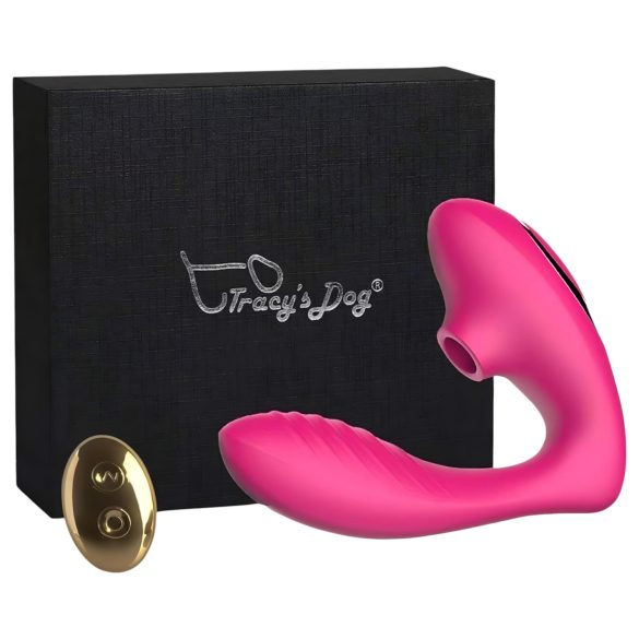 Tracy's Dog 2 - sieviešu 2in1 vibrators ar gaisa viļņu stimulāciju rozā