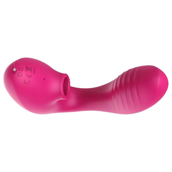 Tracy's Dog 2 - sieviešu 2in1 vibrators ar gaisa viļņu stimulāciju rozā