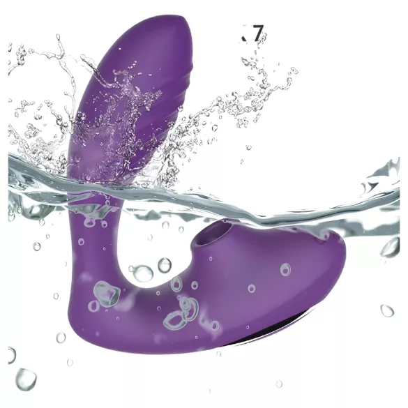 Tracy's Dog 2 - sievietes vibrators ar gaisa viļņiem 2in1 violets